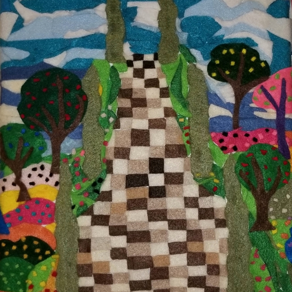 Original felt art 14" x 11" SOLD